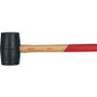 Kennedy 8oz BLACK RUBBER MALLET, HICKORYHANDLE
