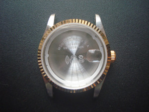 ROLEX Signed Vintage Style of 36mm Stainless Steel 2-tone Watch Case With Fluted Bezel And 20mm Lugs Size Fit DATEJUST  Or DAY-DATE Dial In 28.5~29.0mm And  ETA 2836 Movement With Date Or Day Wheel Overlay