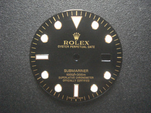 29mm Glossy Black Dial Marked Rolex Symbol With Golden Letters For Mens 2-tone Or Golden Submariner Watch Fit ETA 2836 Or DG 2813 Or MIYOTA 8215 Automatic Movement With DWO