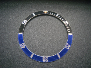 Vintage ROLEX Submariner Style Batman Black-Blue Aluminum Bezel Insert With Silver Numbers For The  Case Of 16610, 14060, 5513 Or 1680