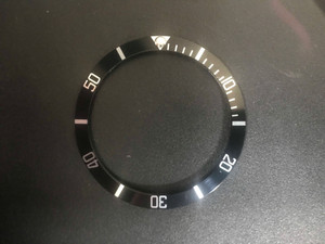 Vintage Style Black Aluminum Bezel Insert With Silver Numbers For Rolex 40mm Submariner Watch Case Of 16610, 14060, 5513 Or 1680