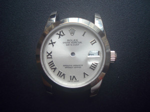 Steel Ladies Rolex 31mm DateJust Watch Set  With Smooth Bezel And Silver Dial Has Roman Numerals And President Watch Band Fit ETA 2671 Movement