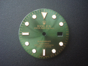 29mm Sunburst Green Dial Marked Rolex Symbol With Golden Letters For Mens 2-tone Or Golden Submariner Watch Fit ETA 2836 Or DG 2813 Or Automatic Movement With DWO