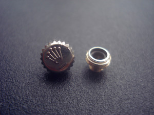 5.3mm Steel Screw Crown Marked Rolex Logo For 34mm Or 26mm Vintage Style Of Date Or 1675 GMT Watch Fit ETA 2836 Or 2824 Or 2671 Or 2813 Or 8215 Or NH35/36 Automatic Moverment