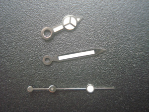 One Set Of Silver Mercedes Benz Watch Hands With Luminova Glow Blue Light For 40mm Submariner Or 36mm Explorer Watch Fit DG 2813 Or MIYOTA 8215 For Mens Watch