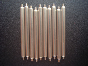 20 Pcs 1.78mm Steel 20mm Shoulderless Spring Bar Pins For Watch Case With Drilled Through Holes On the 20mm Lug