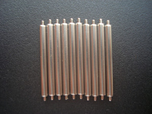 20 Pcs 2.0mm Steel 20mm Shoulderless Spring Bar Pins For Watch Case With Drilled Through Holes On the 20mm Lug