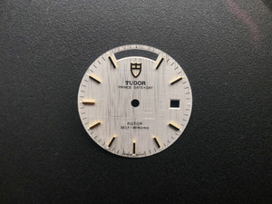 28.5mm Sculptured Silver Dial Marked Tudor Symbol With Golden Sticks For Mens 2-tone DAY+DATE Watch Fit ETA 2834 Automatic Movement