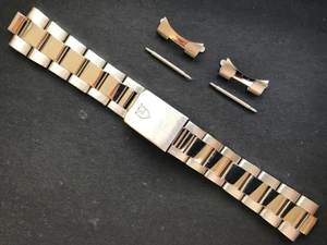 Signed Solid Stainless Steel Polished Center 20mm Oyster Quality Watch Band Bracelet Strap For Mens Vintage 36mm TUDOR PRINCE Day-Date Watch Case