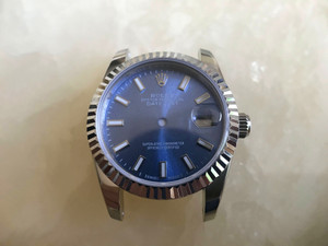 Steel Ladies Rolex 31mm DateJust Watch Set  With fluted Bezel And Blue Dial And Jubilee Watch Band Fit ETA 2671 Movement