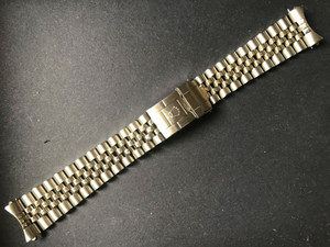 Signed 20mm Stainless Steel Jubilee Style Watch Band Bracelet Strap With Flip-Lock Clasp For 40mm ROLEX Old GMT I Watch