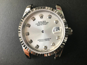 Steel Ladies Rolex 31mm DateJust Watch Set  With fluted Bezel And Silver Dial Has CZ Rhinestones And Jubilee Watch Band Fit ETA 2671 Movement