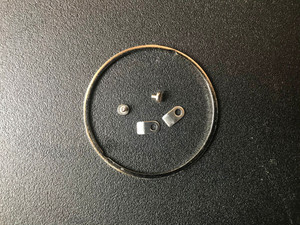 One Set Of Stainless Steel Movement Dial Spacer Ring With Two Screws And Two Tabs For Mounting DG 2813 Movement Inside The Watch Case