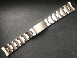 Signed Lighter Stainless Steel All Brushed 20mm Oyster Quality Watch Band Bracelet Strap With Folded Hollow Center Links For Mens Vintage 36mm Tudor Day-Date Watch Case