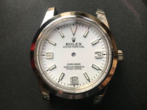 New Style Of Steel Rolex 214270 Explorer 41mm Watch Set  With Smooth Bezel And White Dial Fit ETA 2824 Movement