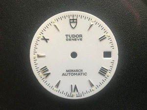 27mm White Monarch Dial Marked TUDOR Logo With Silver Roman Numerals And Sticks Fit ETA 2824 Or 2836 Or DG 2813 Or Miyota 8215 Movement For Mens 34mm Watch