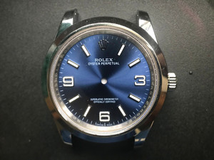 New Style Of Steel Rolex 214270 Explorer 41mm Watch Set  With Smooth Bezel And Blue Dial Fit ETA 2824 Movement