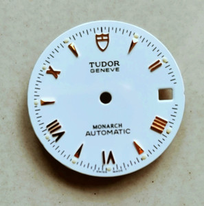 27mm White Monarch Dial Marked TUDOR Logo With Golden Roman Numerals And Sticks Fit ETA 2824 Or 2836 Or DG 2813 Or Miyota 8215 Movement For Mens 34mm 2-tone Watch