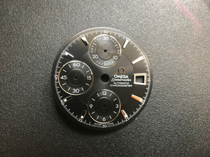 30mm Black OMEGA Speedmaster Dial  For Mens Watch Fit Chinese 7750 Automatic Movement