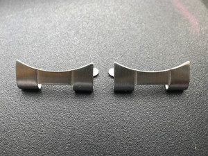One Pair Of 380 Steel All Brushed End Pieces For Vintage 20mm ROLEX OYSTER Watch Band Bracelet With Fat 2.0mm Spring Bars Fit 36mm EXPLORER And 1675 GMT Case