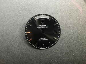 28.5mm Sunburst Black Dial Marked Tudor Symbol With Silver Sticks For Mens DAY+DATE Watch Fit ETA 2834 Automatic Movement