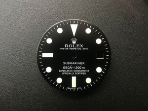 1680 Black Submariner Dial In Matt Marked Rolex Symbol With Super White Luminova For ETA 2836 Or 2824 Or DG 2813 Or MIYOTA 8215 movement 29mm