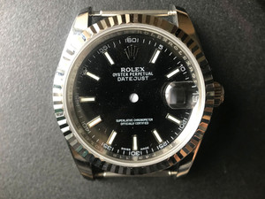 Steel Rolex 116234 DateJust 36mm Watch Set With Fluted Bezel And Black Dial Has Small Arabic Numerals Fit ETA 2824 Movement