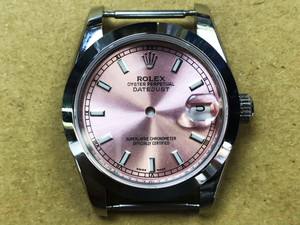 Steel Ladies Rolex 31mm DateJust Watch Set With Smooth Bezel And Pink Dial And Oyster Watch Band Fit ETA 2671 Movement