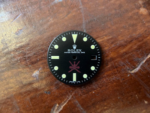 29mm 1680 Matt Black Oman Submariner Dial Marked Rolex And Red Khanjar Logo With Super Yellow Luminova For ETA 2836 Or 2824 Or DG 2813 Or MIYOTA 8215 movement 29mm