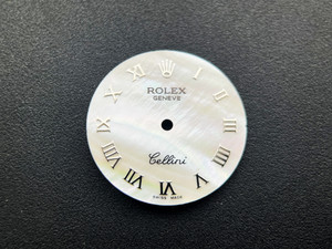 28.5mm Cal.1601 Mother Of Pearl White Cellini Dial Marked Rolex Symbol With Silver Roman Numbers For Mens Steel Watch Fit DG 2813 Or MIYOTA 8215 Automatic Movement