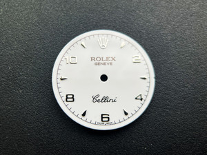 28.5mm Cal.1601 White Cellini Dial Marked Rolex Symbol With Silver Arabic Numbers For Mens Steel Watch Fit DG 2813 Or MIYOTA 8215 Automatic Movement