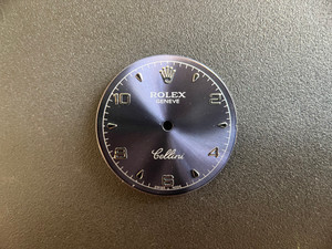 28.5mm Cal.1601 Grey Blue Cellini Dial Marked Rolex Symbol With Silver Arabic Numbers For Mens Steel Watch Fit DG 2813 Or MIYOTA 8215 Automatic Movement