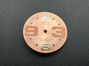 28.1mm Salmon Rose Golden Dial Marked Rolex Symbol With Big 369 For Mens OYSTER PERPETUAL Watch Fit ETA 2824 Or 2836 Or DG 2813 Or MIYOTA 8215 Automatic Movement
