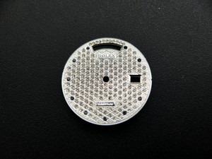 28.7mm Silver Dial Marked Rolex Symbol With Full CZ Rhinestones For Mens 36mm Steel DAY-DATE Watch Fit ETA 2836 Or DG 2813 Automatic Movement