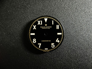 27mm Vintage Model Of Black Rolex Military California Oyster Perpetual Dial With Super White Lume Fit ETA 2836 Or 2824 Or DG 2813 Or MIYOTA 8215