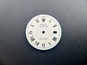 28mm 16014 Matt White Buckley Dial Marked Rolex Symbol With Black Roman Numerals For Mens Steel DATEJUST Watch Fit ETA 2836 Or DG 2813 Or MIYOTA 8215 Automatic Movement With DWO