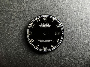 28mm Glossy Black Dial Marked Rolex Symbol With Silver Arabic Numbers And Date Window Fit ETA 2836 Or DG 2813 Or MIYOTA 8215 Automatic Movement With DWO For Mens steel DATEJUST Watch