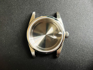 Unbranded Vintage Style of 34mm Stainless Steel DATE Watch Case With Domed Bezel And 19mm Lugs Size Fit ETA 2824 Movement And Dial In 27.0mm