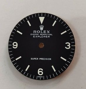 28.5mm Vintage Style Of 5500 Explorer Dial Marked Rolex Symbol And SUPER PRECISION  With Super White Luminous  Fit ETA 2824 Or 2836 Or DG 2813 Or MIYOTA 8215