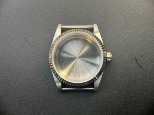 Unbranded Vintage Air-King Style of 34mm Stainless Steel Watch Case Has No Cyclop With Fluted Bezel And 19mm Lugs Size Fit ETA 2824 Movement And Dial In 27.0mm