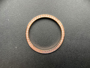 Rose Gold Alloy Plated Bezel With CZ Rhinestones For Mens 36mm ROLEX DATEJUST Or DAY-DATE Watch