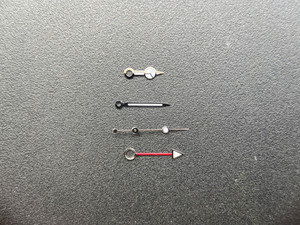 One Set Of Four Silver Red GMT Watch Hands With White Luminova For Old Style 40mm GMT 1675 Watch Fit Modified 2836 Moement With GMT Function