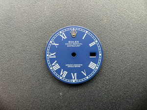 28mm 16030 Matt Blue Buckley Dial Marked Rolex Symbol With White Roman Numerals For Mens Steel DATEJUST Watch Fit ETA 2836 Or DG 2813 Or MIYOTA 8215 Automatic Movement With DWO