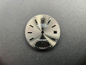 16200 28mm Dark Grey / Rhodium Sunburst Dial Marked Rolex Symbol With Silver Sticks For Mens Steel DATEJUST Watch Fit ETA 2836 Or 2824 Or DG 2813 Or MIYOTA 8215 Automatic Movement