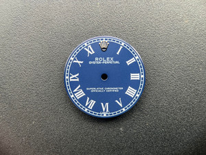 27mm Vintage Model Of 1002 Rolex Blue Buckley Oyster Perpetual Dial With White Roman Numerals Fit ETA 2836 Or 2824 Or DG 2813 Or MIYOTA 8215