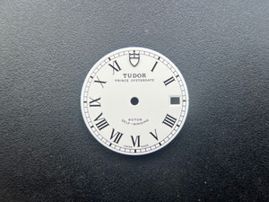 27mm Vintage Model Of Tudor White Buckley OysterDate Dial With Black Roman Numerals Fit ETA 2836 Or 2824 Or DG 2813 Or MIYOTA 8215