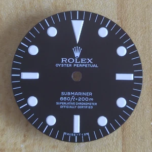 Vintage Style Of 5512 Four Lines Black Submariner Dial Marked Rolex Symbol for ETA 2836 Or 2824 Or NH35/38 Or DG 2813 Or MIYOTA 8215 movement 29mm - Stronger White Luminova