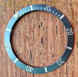 Vintage Style Matt Grey Aluminum Bezel Insert With Silver Numbers For Rolex 40mm Submariner Watch Case Of 16610, 14060, 5513 Or 1680