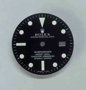 29mm 16800 Vintage Style Of Black Submariner Dial In Matt Marked Rolex Symbol With White Luminova for ETA 2836 Or DG 2813 Or MIYOTA 8215 movement With DWO