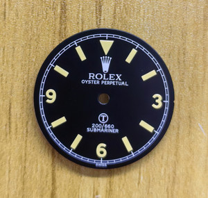29mm 6538 Vintage Milsub 369 Submariner Dial With Super Yellow Lume Marked Rolex Symbol for ETA 2836 Or 2824 Or NH35/38 Or DG 2813 OR Miyota 8215 movement